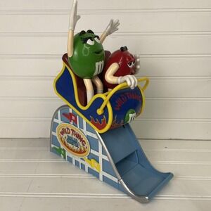 M&M's‎ Wild Thing Roller Coaster Ride Dispenser Green Red MM Vtg Candy